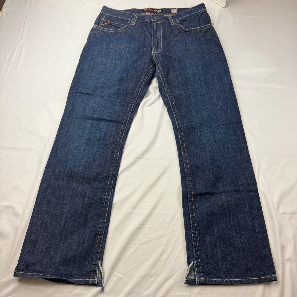 Ariat FR Work Jeans Mens 36x34 Blue M4 Low Rise Boot Cut Flame Resistant Shale